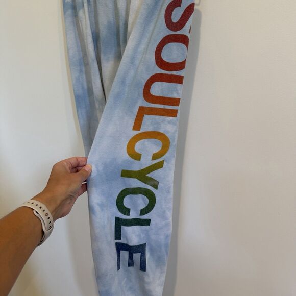 Aviator Nation Soulcycle Jogger Sweatpants Women Small Blue Tie Dye Comfort - Picture 4 of 14